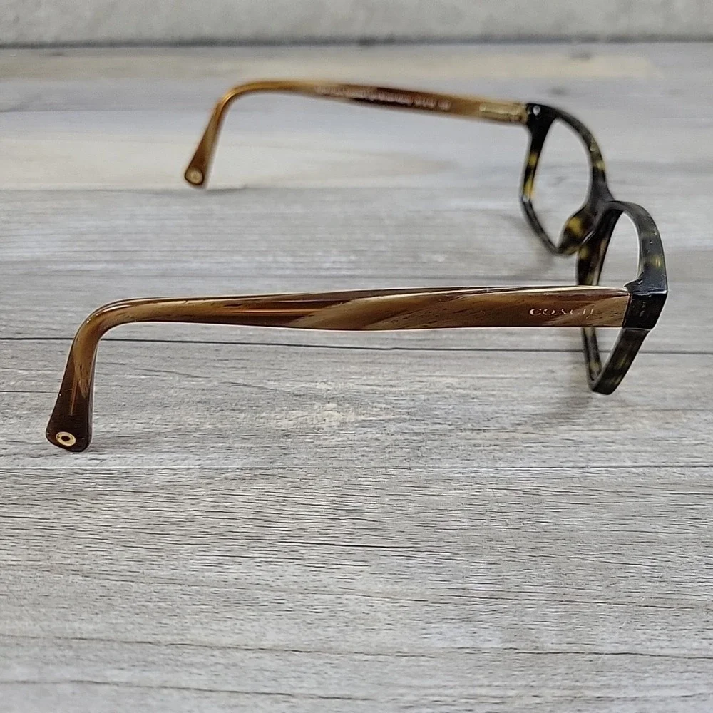 Coach Libby 6047 5204 Dark Tortoise Light Brown Horn 51-16-135 Eyeglasses Frames